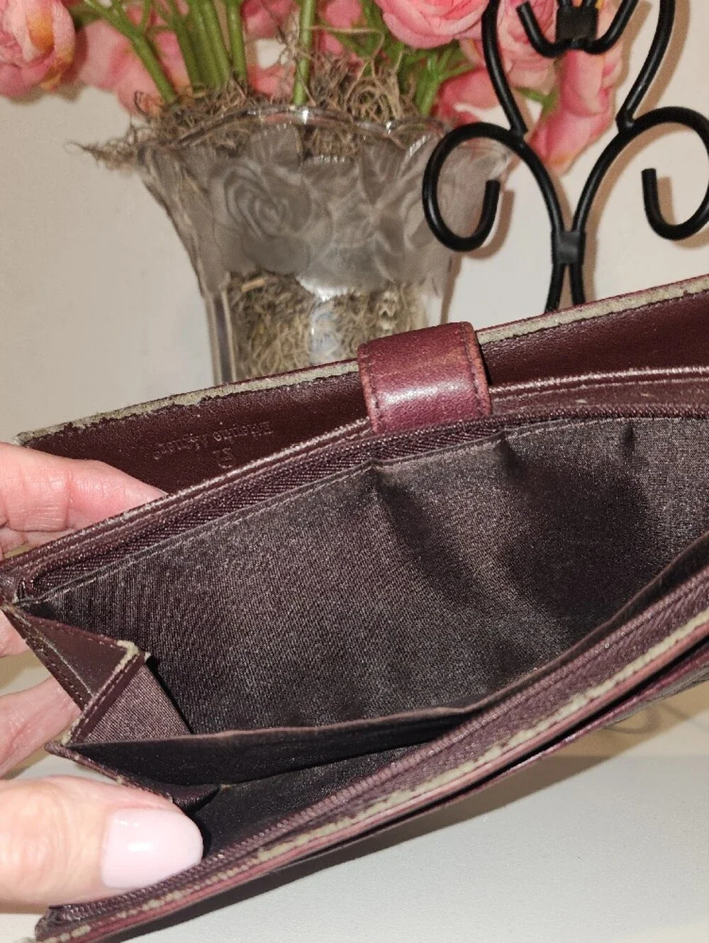 Quilted Burgundy Women's Wallet - Etienne Aigner